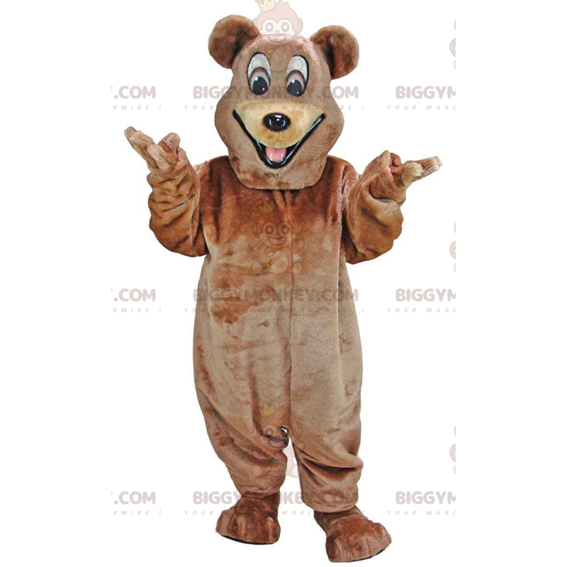 Costume de mascotte BIGGYMONKEY™ d'ours content, costume de