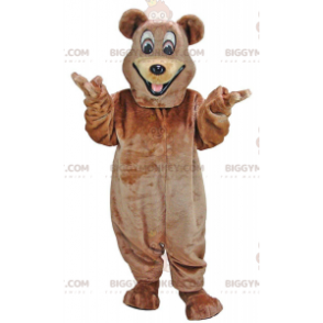 Happy Bear BIGGYMONKEY™ Mascot Costume, Smiling Teddy Bear