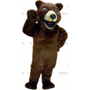 Erittäin realistinen ruskea karhu BIGGYMONKEY™ maskottiasu