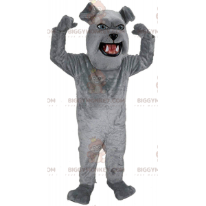 BIGGYMONKEY™ Riesen-Bulldogge-Maskottchen-Kostüm, graues