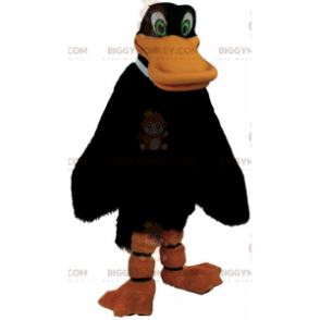 Giant Black Duck BIGGYMONKEY™ maskotdräkt, färgglad fågeldräkt