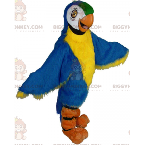 Kostium maskotki BIGGYMONKEY™ kolorowa papuga, niebieski