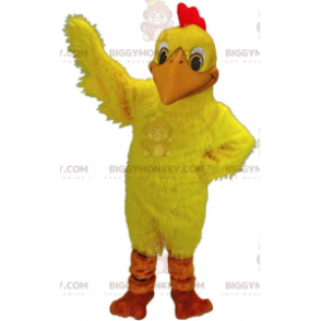 Costume da mascotte BIGGYMONKEY™ pollo giallo, costume da