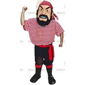 Realistyczny kostium maskotki pirata BIGGYMONKEY™, kostium