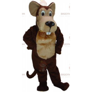 BIGGYMONKEY™ jättiläinen ruskea hiiren maskottiasu