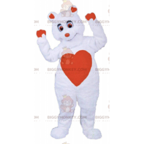 BIGGYMONKEY™ maskotdräkt av romantisk nallebjörnskostym med