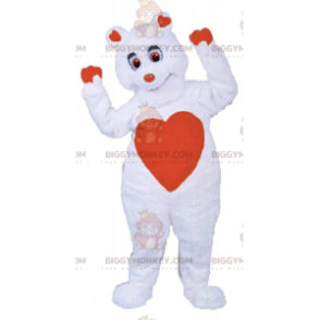 Costume de mascotte BIGGYMONKEY™ de nounours romantique