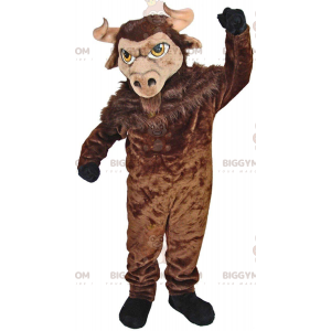 Traje de mascote de bisão marrom gigante BIGGYMONKEY™, fantasia