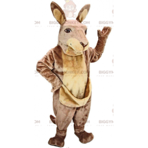 Very Realistic Brown and Tan Kangaroo BIGGYMONKEY™ Mascot