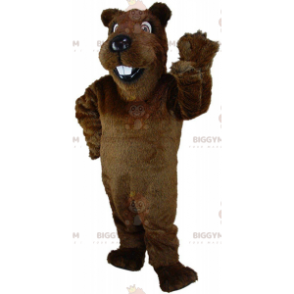 Costume de mascotte BIGGYMONKEY™ de castor marron, costume de