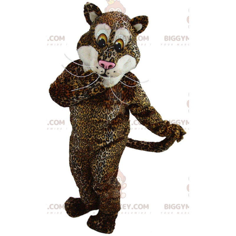 Traje de mascote BIGGYMONKEY™, jaguar de pelúcia, fantasia de