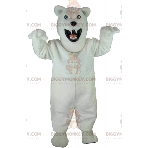 BIGGYMONKEY™ maskotdräkt isbjörn, grizzlybjörn, läskig
