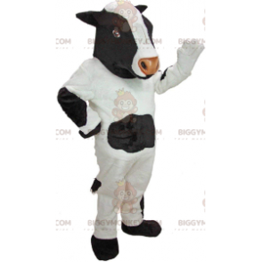 BIGGYMONKEY™ mascottekostuum witte en zwarte koe