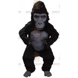 BIGGYMONKEY™ Riesen-Schwarzer-Gorilla-Maskottchen-Kostüm, sehr