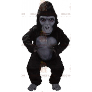 BIGGYMONKEY™ kæmpe sort gorilla maskotkostume, meget realistisk