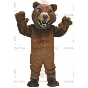 BIGGYMONKEY™ Maskottchenkostüm sehr realistisches Braunbären-