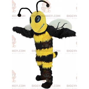 Costume de mascotte BIGGYMONKEY™ de bourdon noir et jaune