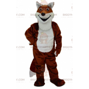 Realistyczny kostium maskotki lisa pomarańczowo-białego