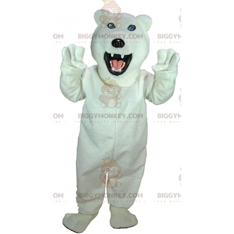 Costume de mascotte BIGGYMONKEY™ d'ours polaire, costume d'ours