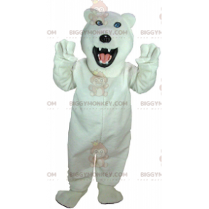BIGGYMONKEY™ isbjørne maskot kostume, kæmpe hvid bjørn kostume