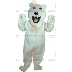 Costume de mascotte BIGGYMONKEY™ d'ours polaire, costume d'ours