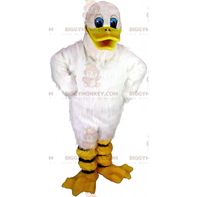 Costume da mascotte BIGGYMONKEY™ da anatra bianca, costume da uccello  bianco gigante