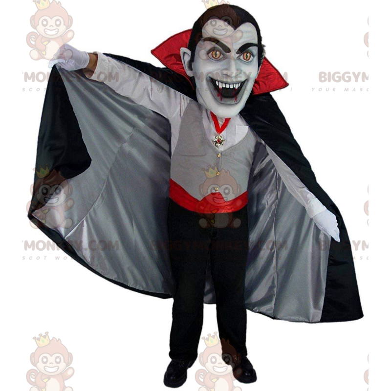 Vampyr BIGGYMONKEY™ Mascot Kostumehoved, vampyrkostume -