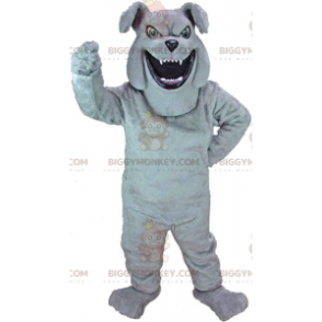 Fel uitziende grijze Bulldog BIGGYMONKEY™ mascottekostuum