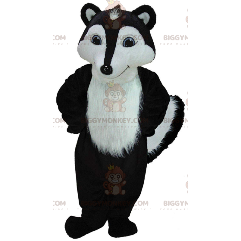 BIGGYMONKEY™ mascotte kostuum zwart en wit stinkdier