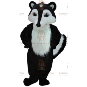 Costume de mascotte BIGGYMONKEY™ de mouffette noir et blanche