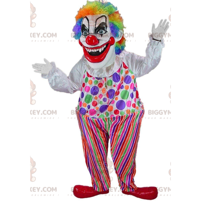 Costume de mascotte BIGGYMONKEY™ de clown diabolique, costume