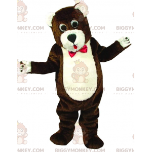 BIGGYMONKEY™ Big Plush Teddy Bear Mascot Costume with Bow Tie -
