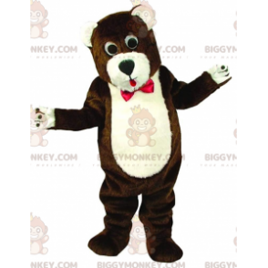 BIGGYMONKEY™ Big Plush Teddy Bear Mascot Costume with Bow Tie -