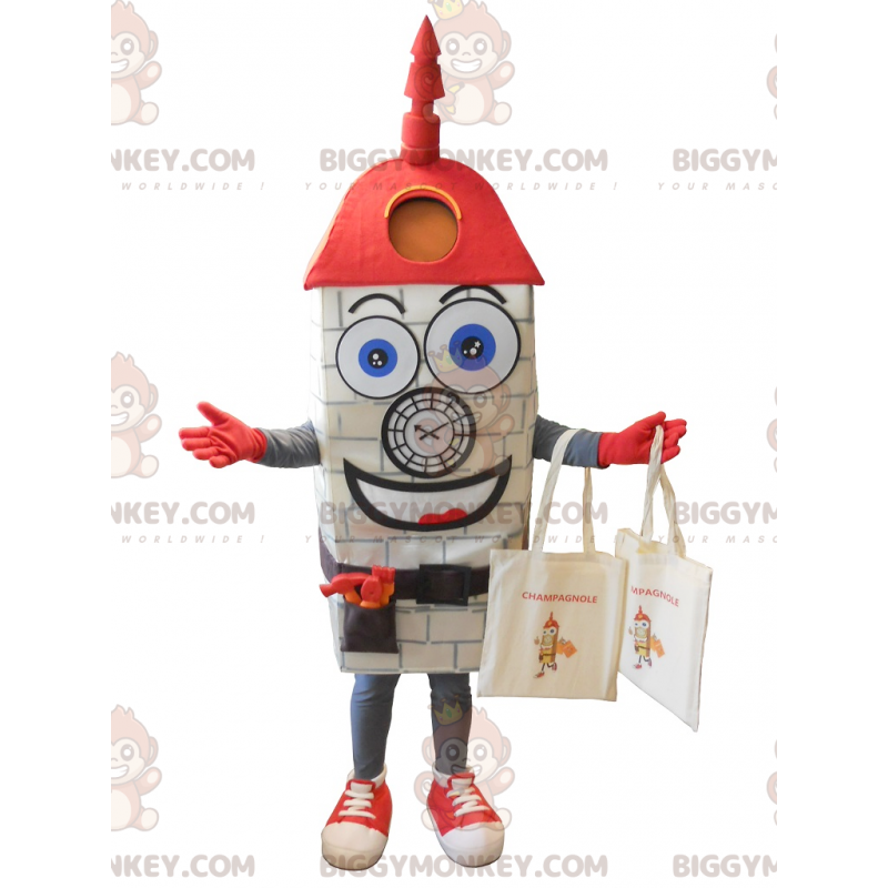 Church Giant Gray Clock BIGGYMONKEY™ Mascot Costume –