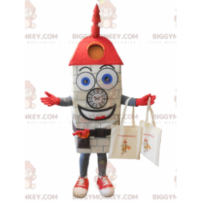 Church Giant Gray Clock BIGGYMONKEY™ Mascot Costume –