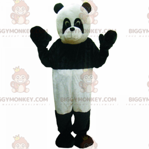 Traje de mascote BIGGYMONKEY™ de panda preto e branco, fantasia