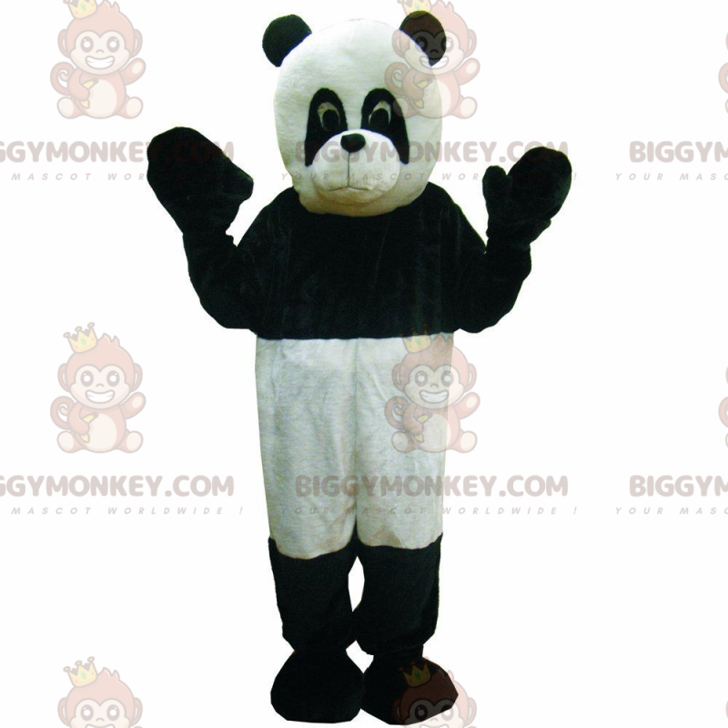 BIGGYMONKEY™ costume da mascotte di panda bianco e nero