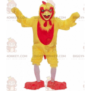 BIGGYMONKEY™ Maskottchenkostüm gelbes und rotes Huhn