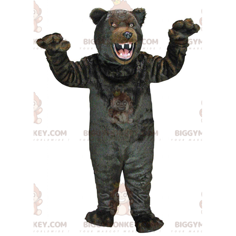 BIGGYMONKEY™ costume mascotte orso nero molto realistico