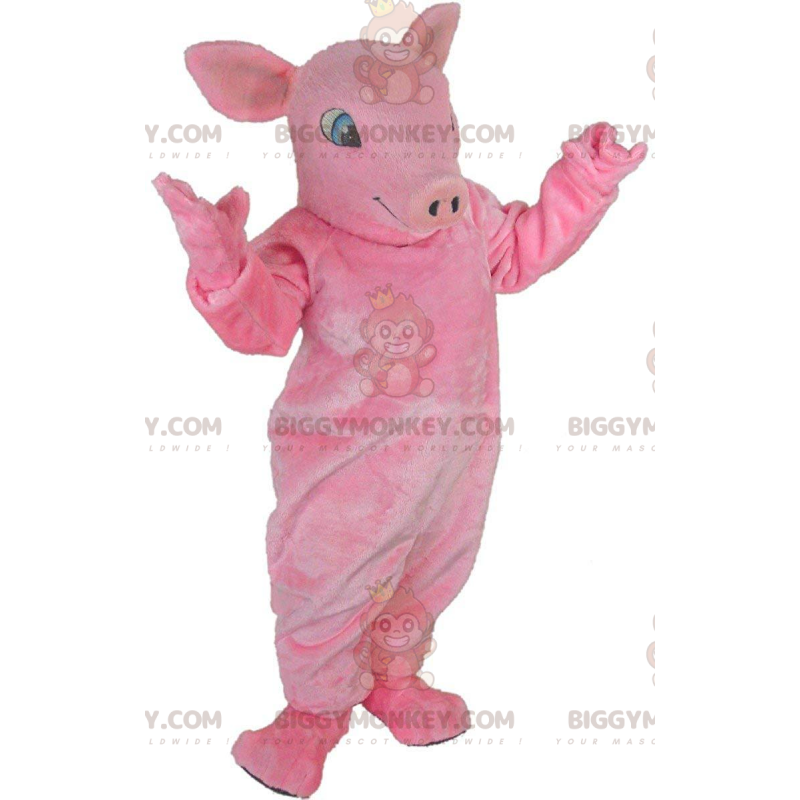 Costume de mascotte BIGGYMONKEY™ de cochon rose géant