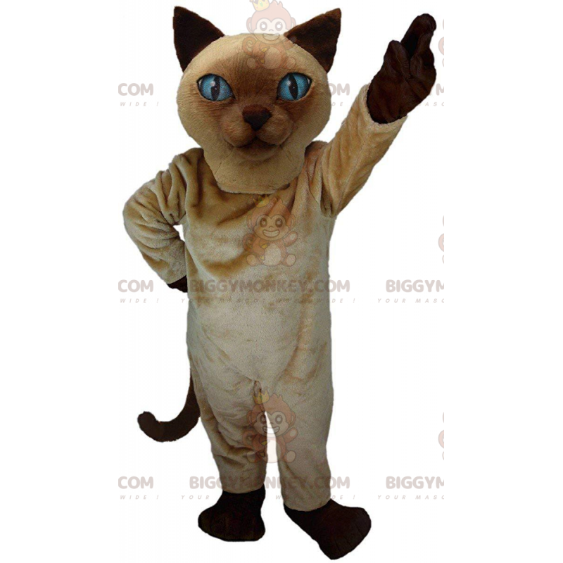 BIGGYMONKEY™ Costume mascotte gatto siamese, costume da gatto