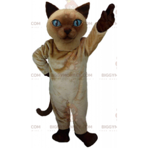 BIGGYMONKEY™ maskotdräkt för siameser, realistisk kattdräkt -