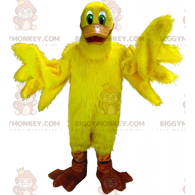 BIGGYMONKEY™ mascot costume giant yellow duck, yellow bird