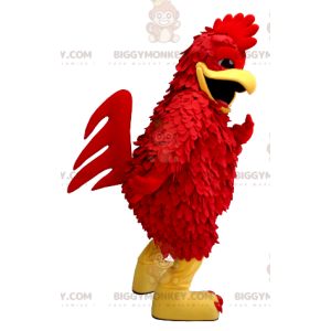 Costume de mascotte BIGGYMONKEY™ de coq rouge et jaune de poule