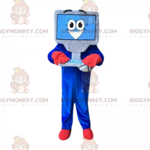 Supercomputer BIGGYMONKEY™ mascottekostuum met toetsenbord en