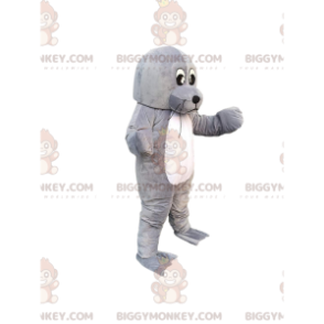 BIGGYMONKEY™ mascottekostuum zeeleeuw, gigantische grijze