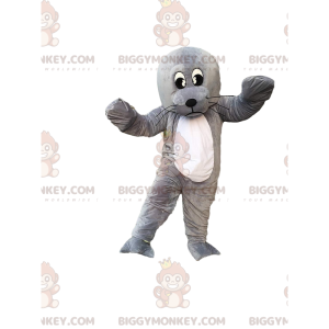 BIGGYMONKEY™ mascottekostuum zeeleeuw, gigantische grijze