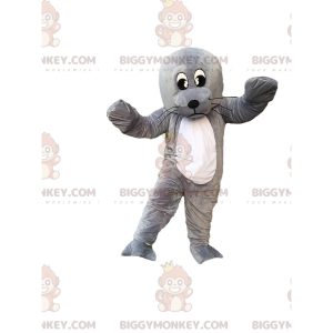 Costume de mascotte BIGGYMONKEY™ de lion de mer, d'otarie grise