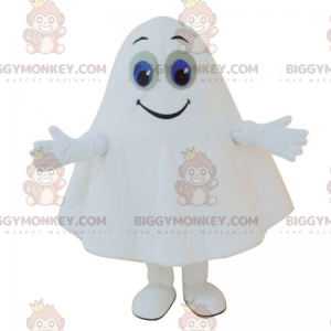 BIGGYMONKEY™ mascottekostuum van wit spook met blauwe ogen
