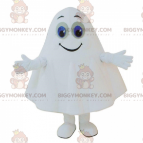 Traje de mascote BIGGYMONKEY™ de fantasma branco com olhos